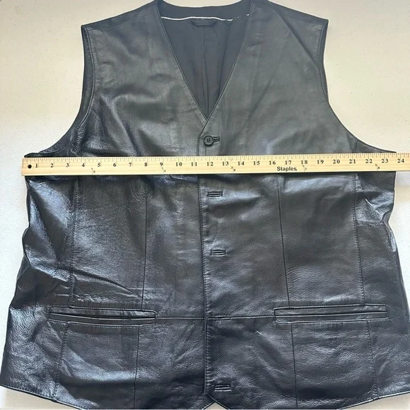 Canda men’s leather vest - Picture 5 of 12